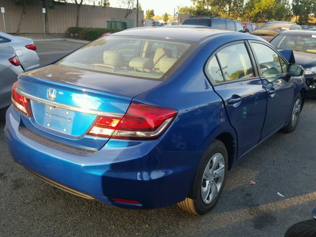 2HGFB2F53FH513896 - 2015 HONDA CIVIC LX BLUE photo 4