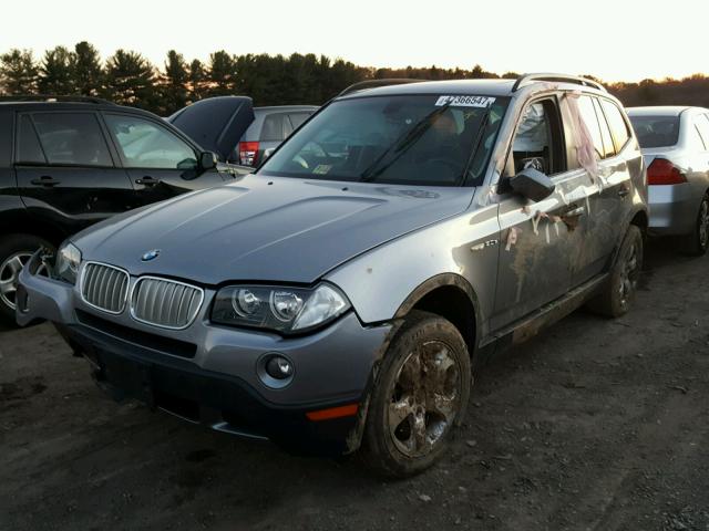 WBXPC93448WJ19786 - 2008 BMW X3 3.0SI GRAY photo 2