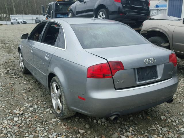 WAUDF68E15A424773 - 2005 AUDI A4 2.0T QU GRAY photo 3