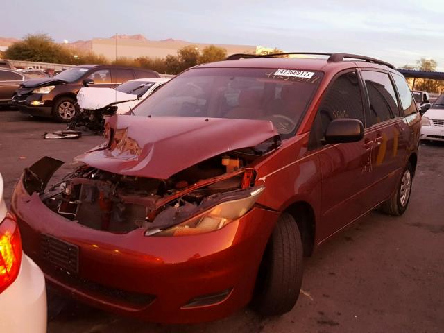 5TDZA23C96S480714 - 2006 TOYOTA SIENNA CE BURGUNDY photo 2