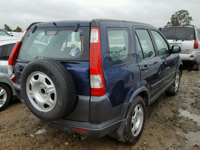 JHLRD78565C036806 - 2005 HONDA CR-V LX BLUE photo 4