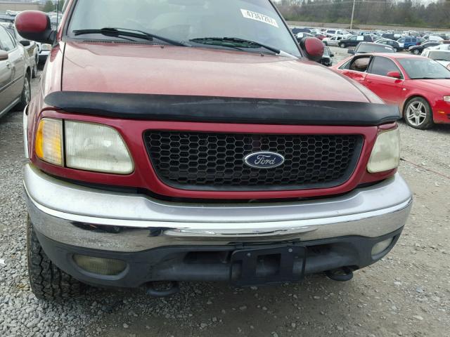 1FTRX08L42KA47086 - 2002 FORD F150 MAROON photo 7