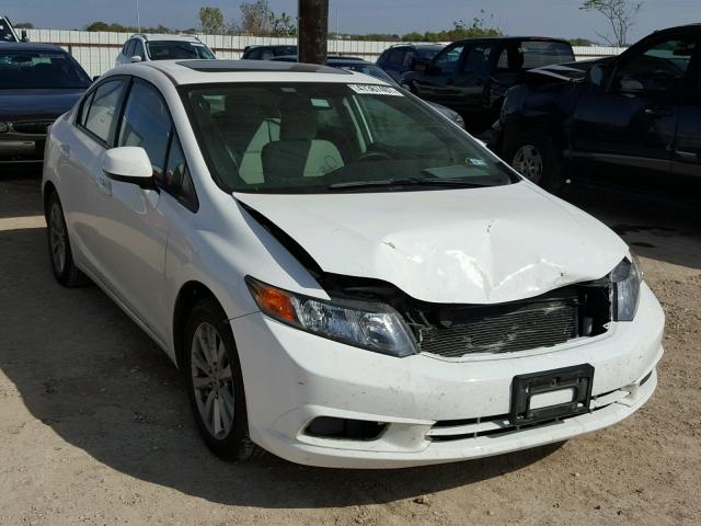 2HGFB2F81CH575710 - 2012 HONDA CIVIC EX WHITE photo 1