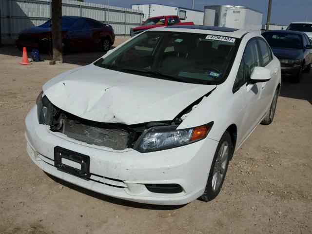 2HGFB2F81CH575710 - 2012 HONDA CIVIC EX WHITE photo 2