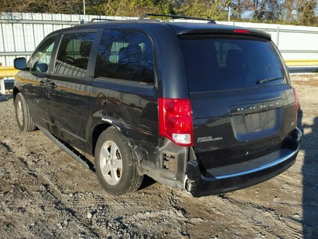 2C4RDGCGXCR279335 - 2012 DODGE GRAND CARA BLACK photo 3