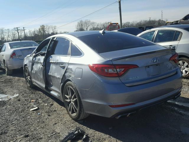 5NPE34AB6FH070490 - 2015 HYUNDAI SONATA SPO GRAY photo 3