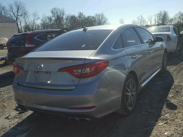 5NPE34AB6FH070490 - 2015 HYUNDAI SONATA SPO GRAY photo 4