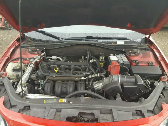 3FAHP0HA0AR336072 - 2010 FORD FUSION SE RED photo 7