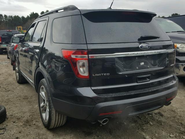 1FM5K8F82EGC49292 - 2014 FORD EXPLORER L BLACK photo 3