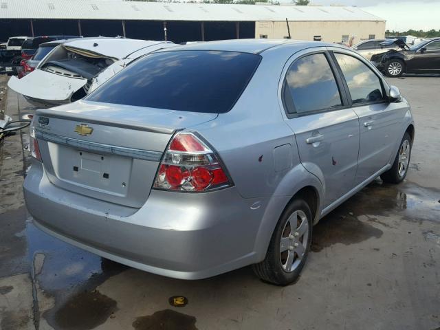 KL1TD5DE0BB190160 - 2011 CHEVROLET AVEO LS SILVER photo 4