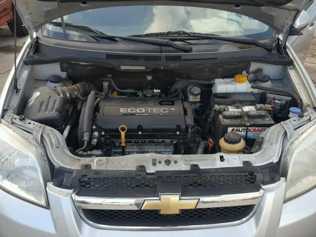 KL1TD5DE0BB190160 - 2011 CHEVROLET AVEO LS SILVER photo 7
