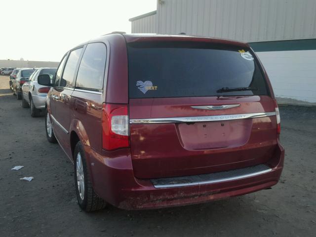 2C4RC1BG9GR222289 - 2016 CHRYSLER TOWN & COU RED photo 3