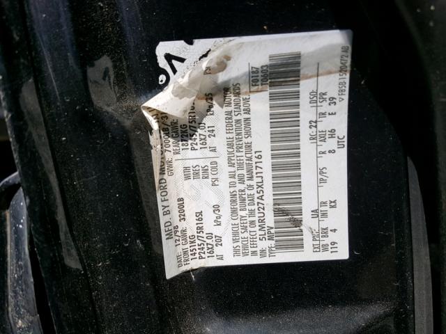 5LMRU27A5XLJ17161 - 1999 LINCOLN NAVIGATOR 黑色 照片 10