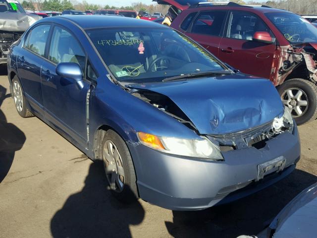 1HGFA16526L070169 - 2006 HONDA CIVIC LX BLUE photo 1