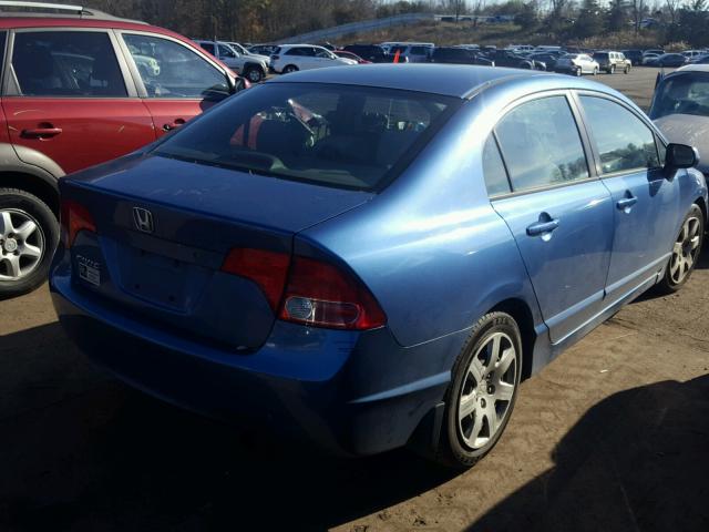 1HGFA16526L070169 - 2006 HONDA CIVIC LX BLUE photo 4