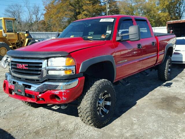 1GTHK23G16F180614 - 2006 GMC SIERRA K25 RED photo 2