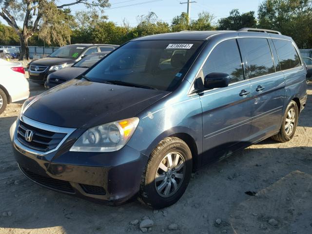 5FNRL3H70AB058081 - 2010 HONDA ODYSSEY EX BLUE photo 2