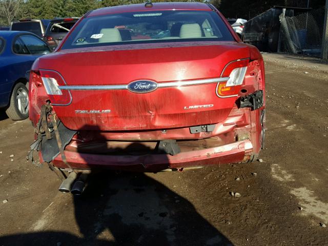 1FAHP2FW5AG127251 - 2010 FORD TAURUS LIM BURGUNDY photo 9