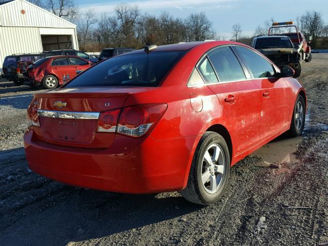 1G1PC5SB0F7115367 - 2015 CHEVROLET CRUZE LT RED photo 4