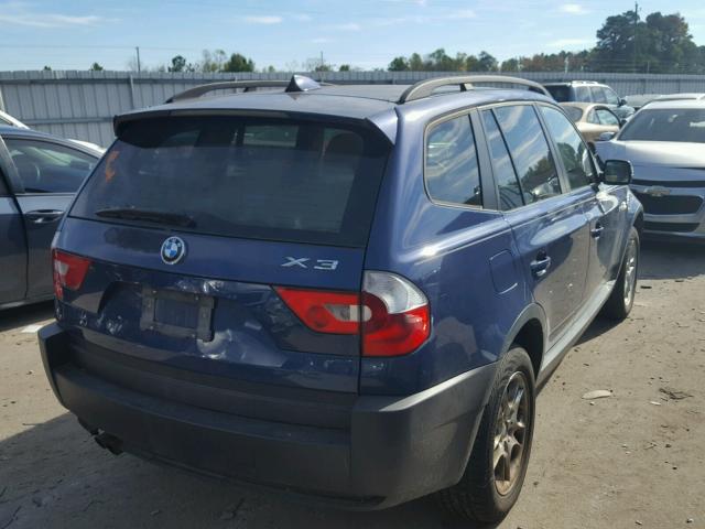 WBXPA73455WC50265 - 2005 BMW X3 2.5I BLUE photo 4