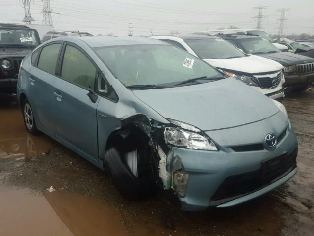 JTDKN3DU6D5608428 - 2013 TOYOTA PRIUS BLUE photo 1