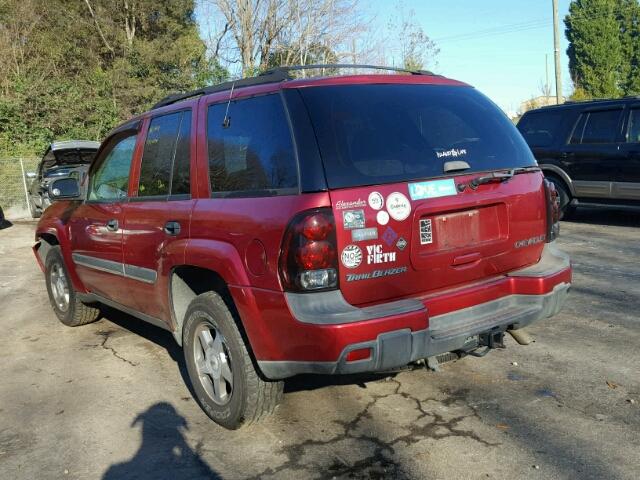 1GNDS13S022112651 - 2002 CHEVROLET TRAILBLAZE RED photo 3