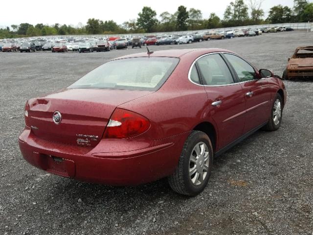 2G4WC582661201284 - 2006 BUICK LACROSSE C MAROON photo 4