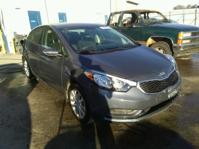 KNAFX4A67E5181394 - 2014 KIA FORTE LX BLUE photo 1