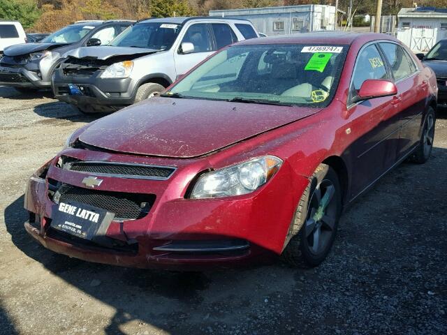 1G1ZJ57B08F268928 - 2008 CHEVROLET MALIBU 2LT RED photo 2