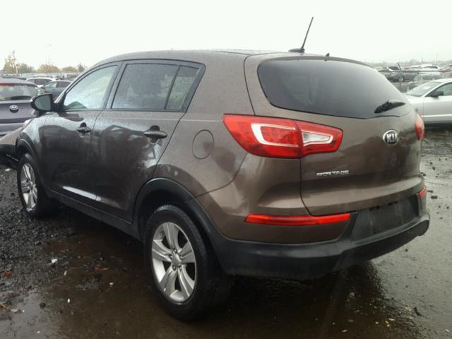 KNDPB3A28D7472938 - 2013 KIA SPORTAGE BROWN photo 3