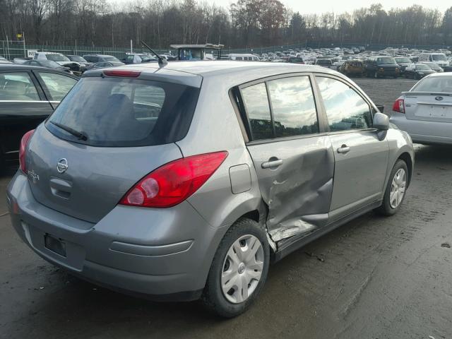 3N1BC1CP7BL475474 - 2011 NISSAN VERSA S GRAY photo 4