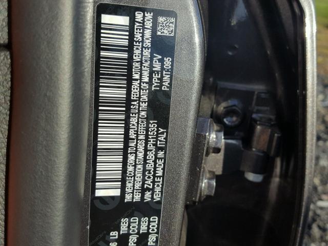 ZACCJBAB6JPH15351 - 2018 JEEP RENEGADE S CHARCOAL photo 10