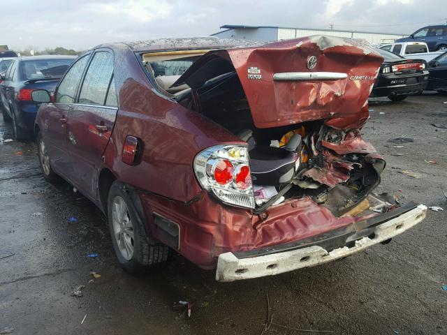 4T1BE32K15U089082 - 2005 TOYOTA CAMRY LE ბურგუნდია ფოტო 3