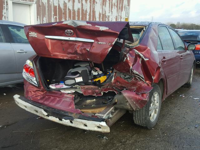 4T1BE32K15U089082 - 2005 TOYOTA CAMRY LE ბურგუნდია ფოტო 4
