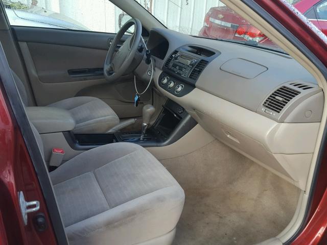 4T1BE32K15U089082 - 2005 TOYOTA CAMRY LE ბურგუნდია ფოტო 5