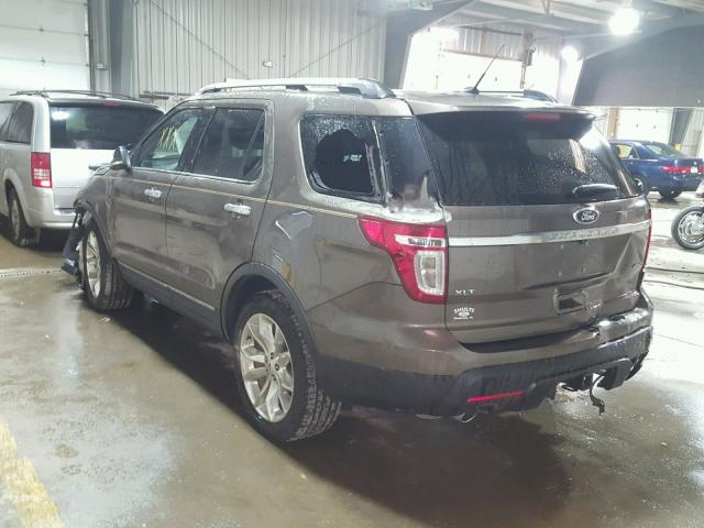 1FM5K8D86FGA92290 - 2015 FORD EXPLORER X BROWN photo 3