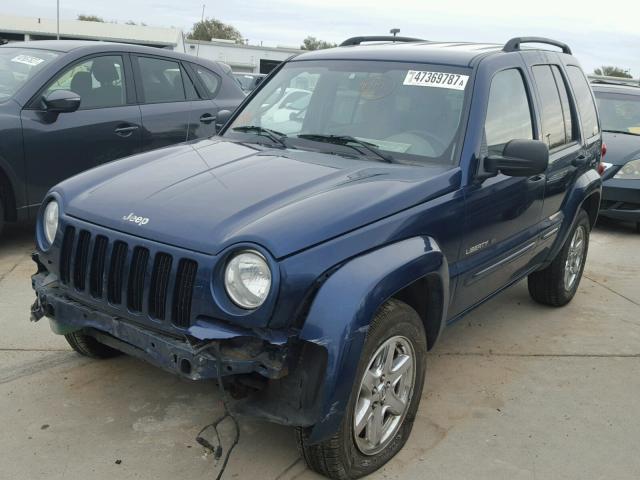 1J8GL58K73W519162 - 2003 JEEP LIBERTY LI BLUE photo 2