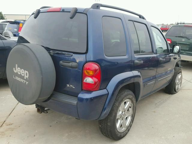 1J8GL58K73W519162 - 2003 JEEP LIBERTY LI BLUE photo 4