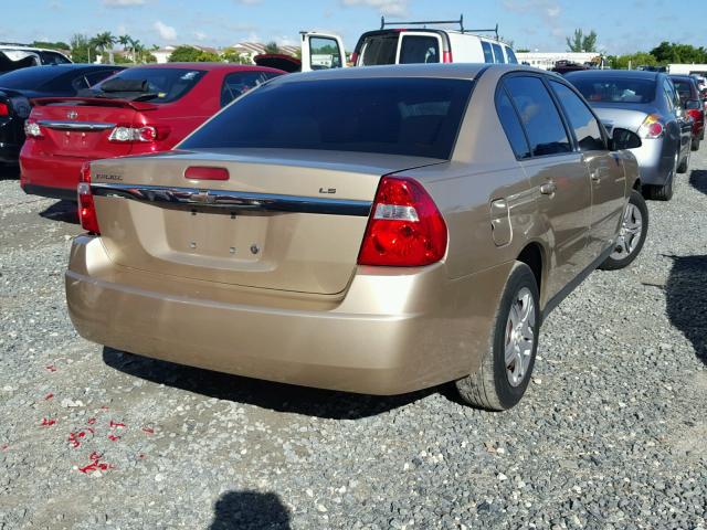 1G1ZS58F07F314495 - 2007 CHEVROLET MALIBU LS BEIGE photo 4