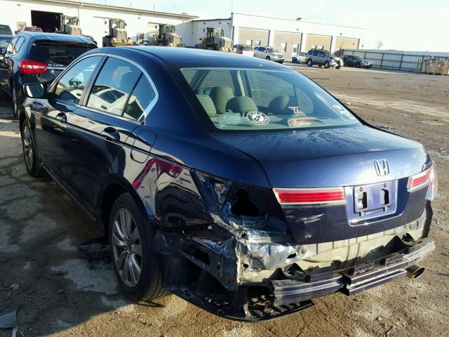 1HGCP2F74CA000141 - 2012 HONDA ACCORD EX BLUE photo 3