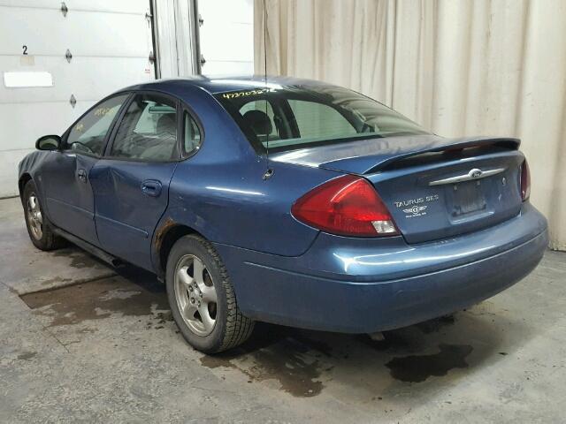 1FAHP55S12A183272 - 2002 FORD TAURUS SES BLUE photo 3