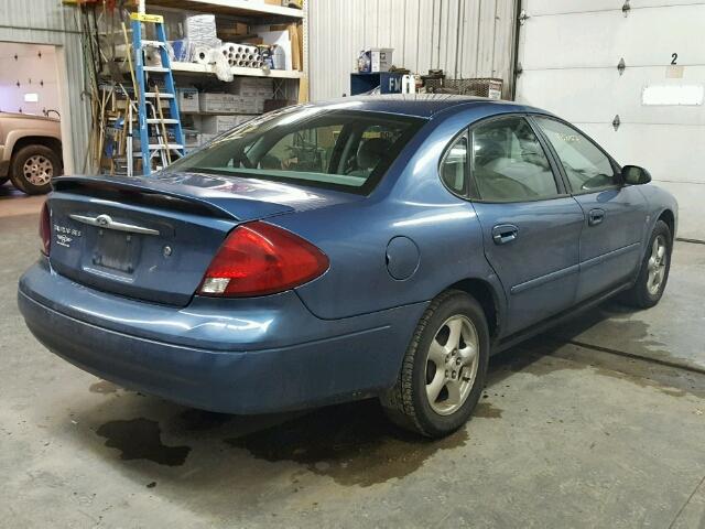 1FAHP55S12A183272 - 2002 FORD TAURUS SES BLUE photo 4