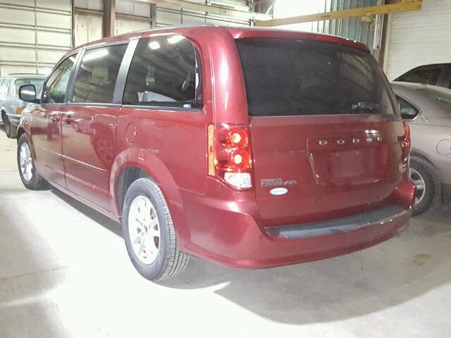 2C4RDGCG7ER153081 - 2014 DODGE GRAND CARA MAROON photo 3