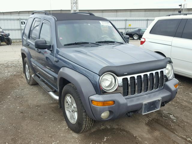 1J4GL48K82W347329 - 2002 JEEP LIBERTY SP BLUE photo 1