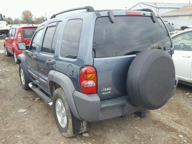 1J4GL48K82W347329 - 2002 JEEP LIBERTY SP BLUE photo 3