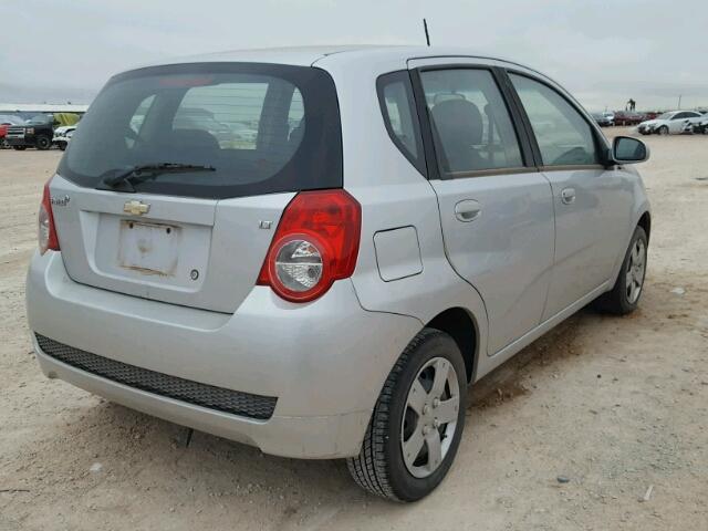 KL1TD6DE4BB189776 - 2011 CHEVROLET AVEO LS SILVER photo 4