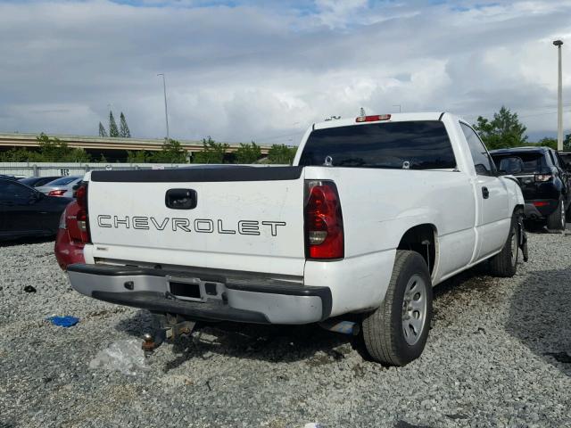 1GCEC14VX7Z206540 - 2007 CHEVROLET SILVERADO WHITE photo 4