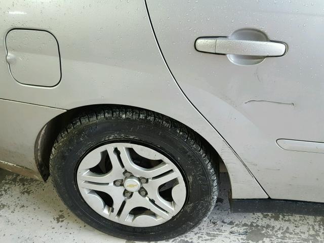 1G1ZS58F37F255409 - 2007 CHEVROLET MALIBU LS SILVER photo 9