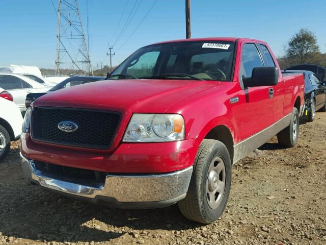 1FTRX12W95NA56796 - 2005 FORD F150 RED photo 2