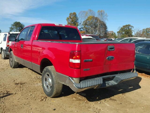 1FTRX12W95NA56796 - 2005 FORD F150 RED photo 3